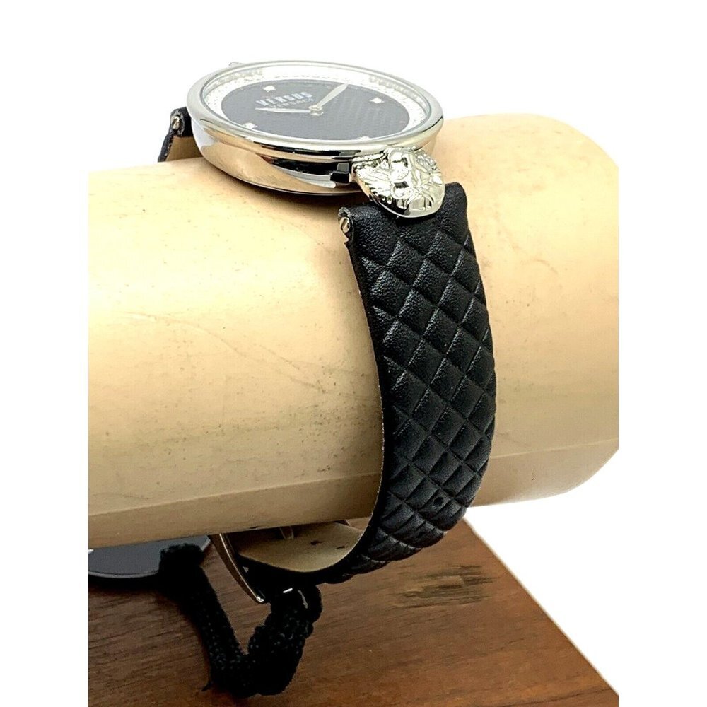 Versus by Versace Women's Watch VSPZU0121 Black Dial Silver Case Leather… - Picture 11 of 14